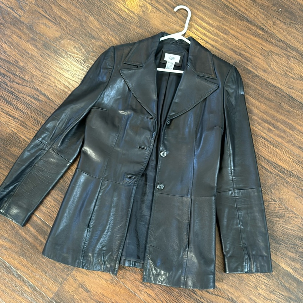 Vintage Brass Plum Leather Jacket